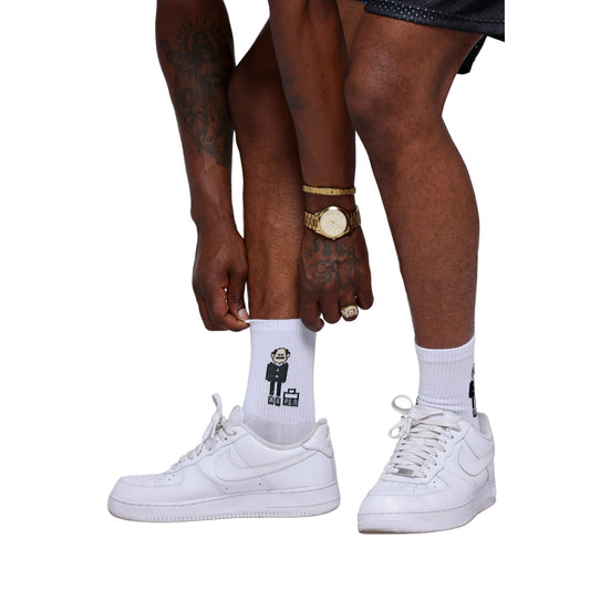 DAILY ESSENTIAL CREW SOCKS (WHITE)