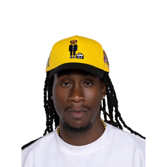 PE.R SIGNATURE HAT (Black and Yellow)